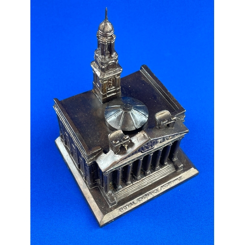 95 - Vintage Royal Exchange Assurance Inkwell Desk Stand. Letter Spike & Pen Holder