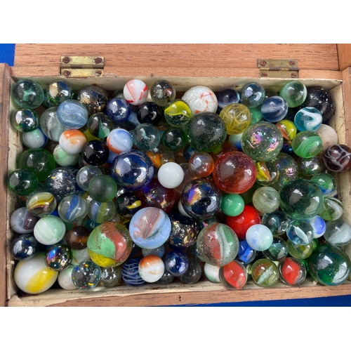 223 - Three Boxes Of Assorted Vintage Marbles