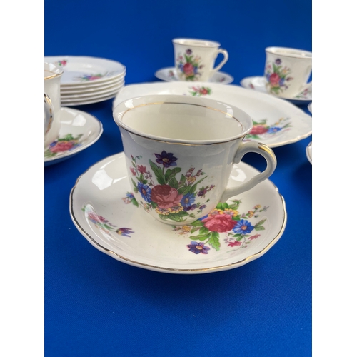 268 - Nice Floral Design Tea Service