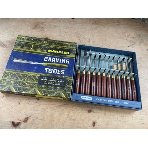 319 - Boxed Set Of 12 Marples Carving Tools, Catalogue No.60