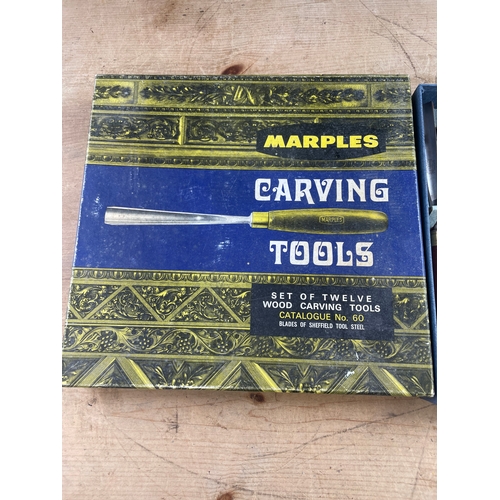 319 - Boxed Set Of 12 Marples Carving Tools, Catalogue No.60