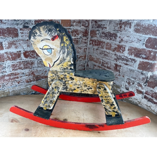 222 - Vintage Painted Rocking Horse