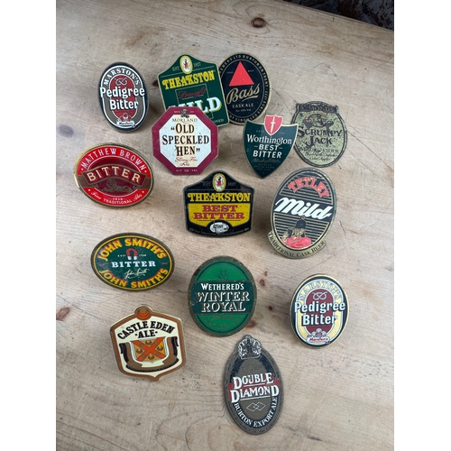 73 - 14 Vintage Beer Pump Clips Breweriana Interest