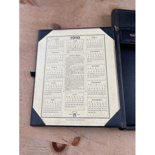 59 - Antique Letter Writing Pad With 1918 / 19 Calendar