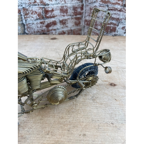 83 - Hand Made Wire Harley Davidson Model