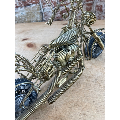 83 - Hand Made Wire Harley Davidson Model