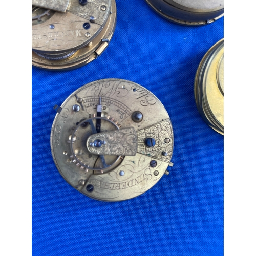 31 - Four Pocket Watch Movements For Spares Or Repair