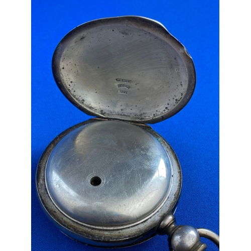 37 - Antique FAHYS Coin No 1 Pocket Watch. Coin Silver 900 Case Only Weight 169g, Illinois Movement a/f