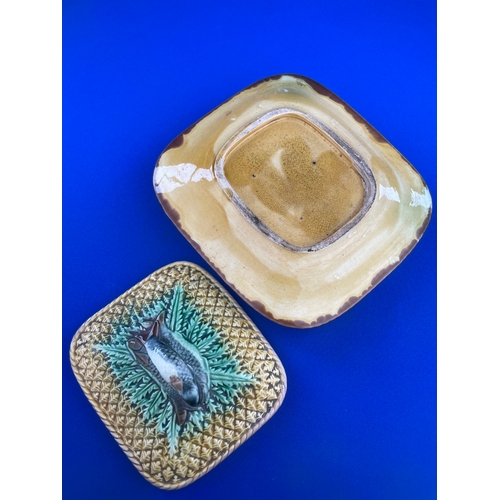 256 - Victorian Majolica Sardine Dish