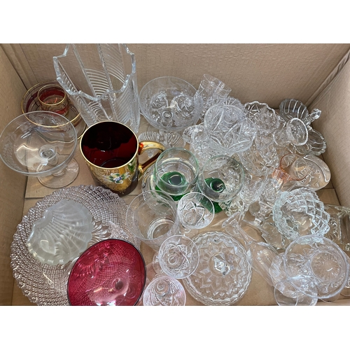 353 - Box Of Vintage Glassware Items