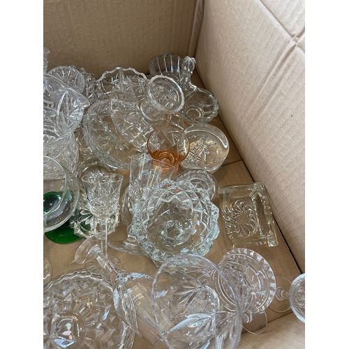 353 - Box Of Vintage Glassware Items