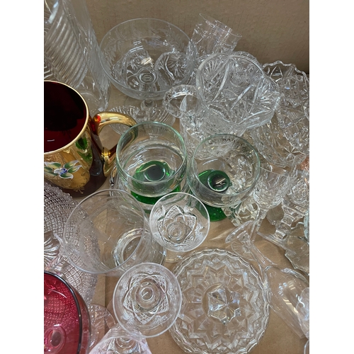 353 - Box Of Vintage Glassware Items