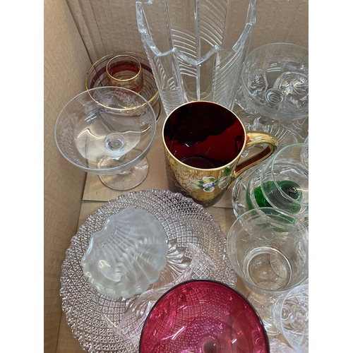 353 - Box Of Vintage Glassware Items