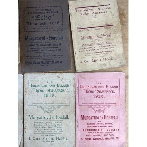 134 - Brighouse & Elland Echo Almannack 1916 17 18 19 & 20. & Blacks Yorkshire Tourists Guide Book. Local ... 