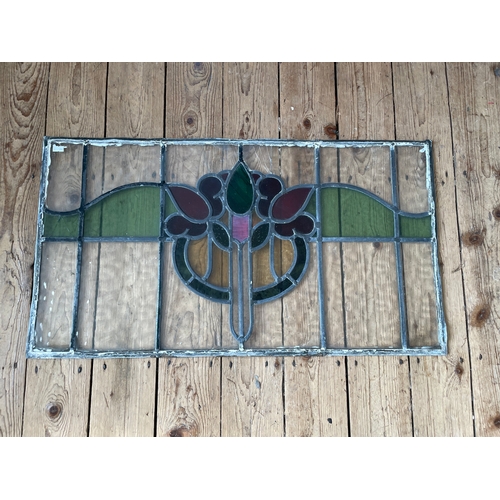 136 - Art Deco Stained Glass Window