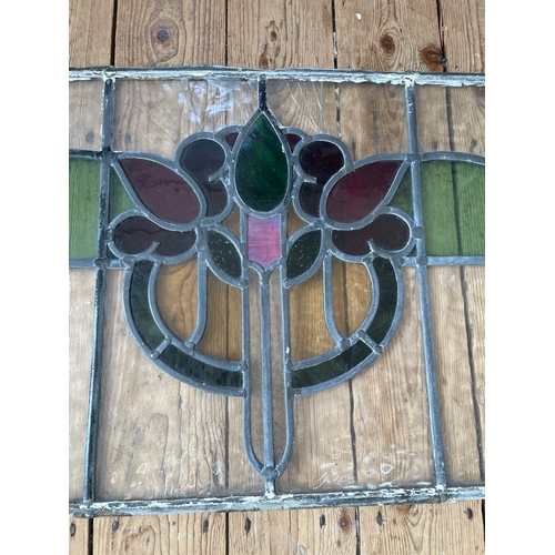 136 - Art Deco Stained Glass Window