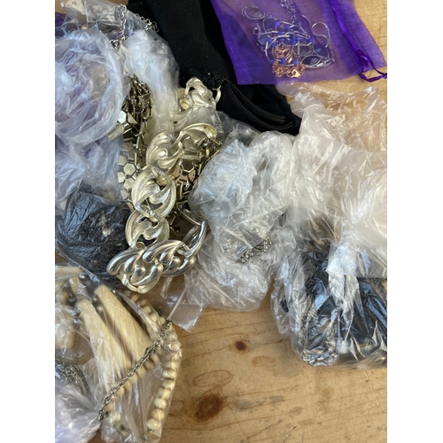 174 - Bag Of Costume Jewellery Inc Bone Necklace