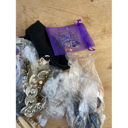 174 - Bag Of Costume Jewellery Inc Bone Necklace