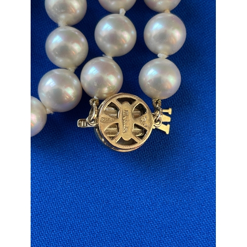 175 - Faux Pearls With 18K Gold Plated Silver Clasp Made In Majorca