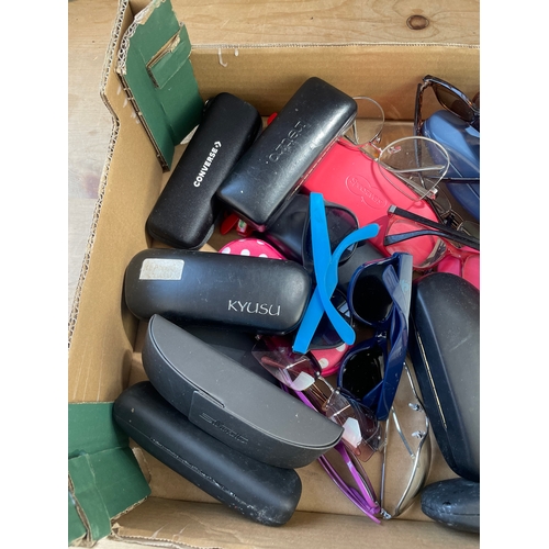 352 - Box Of Glasses, Sunglasses & Cases