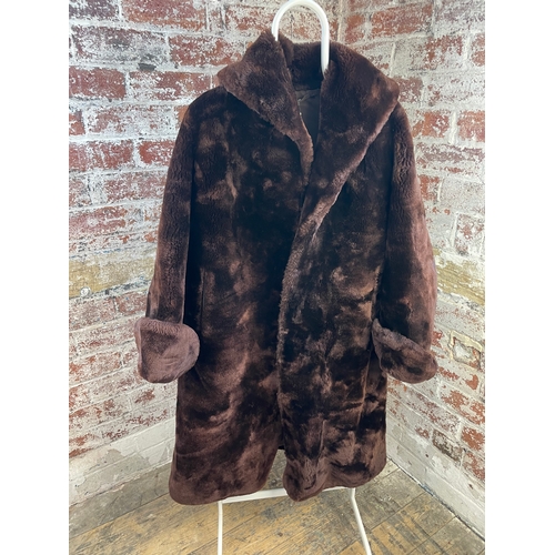 330 - 1950s Beaver Lamb Long Coat