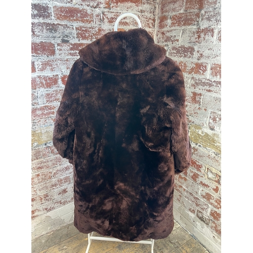 330 - 1950s Beaver Lamb Long Coat