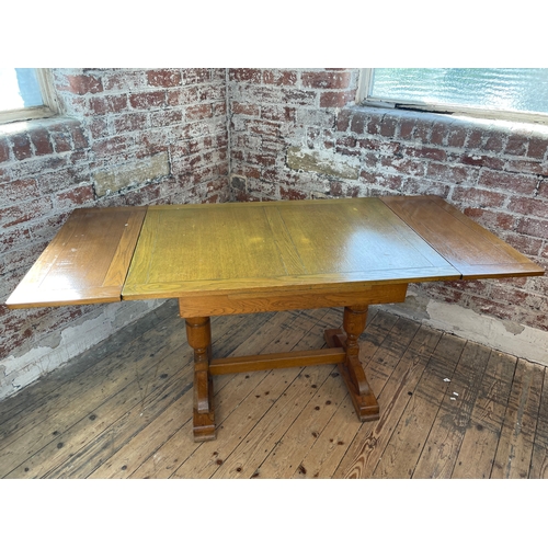 391 - Solid Oak Draw Leaf Dining Table