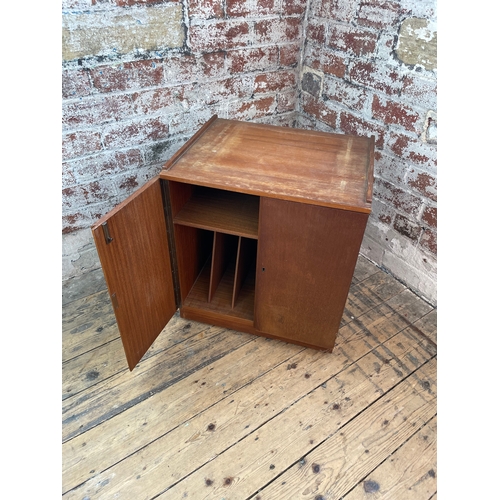 404 - Mid Century Record Player Cabinet With Vinyl Storage Underneath