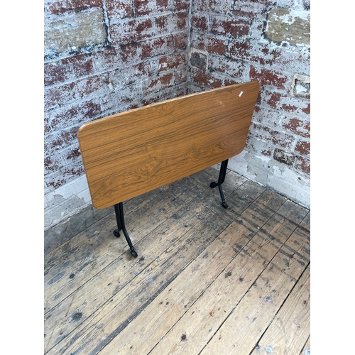 428 - Vintage Folding Table On Wheels