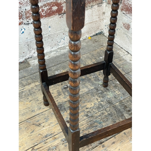 395 - Antique Bobbin Turned Lamp Or Plant Table