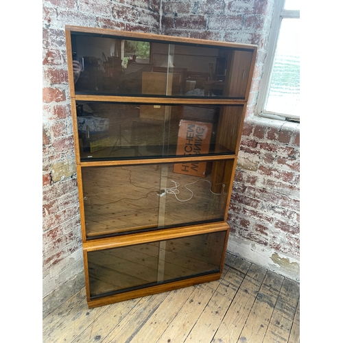 401 - Simplex Medium Oak Sectional Library Bookcase