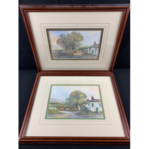 275 - John Butterfield - Two Watercolours - Kettlewell and Ancliffe in Wharfedale - Framed and Glazed- alo... 