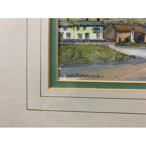 275 - John Butterfield - Two Watercolours - Kettlewell and Ancliffe in Wharfedale - Framed and Glazed- alo... 