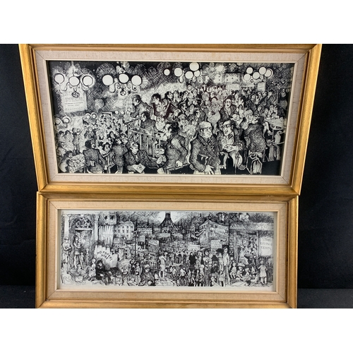 273 - Pat Cooke Three Framed and Glazed Print s alnogside Two Prints on Card