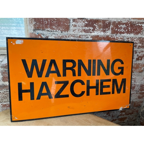 168 - Warning Hazchem Metal Sign