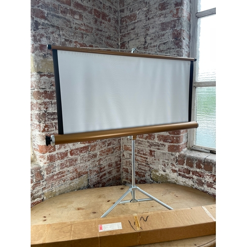 340 - As New Vintage Projector Screen Purchased With Embassy Cigarette Points