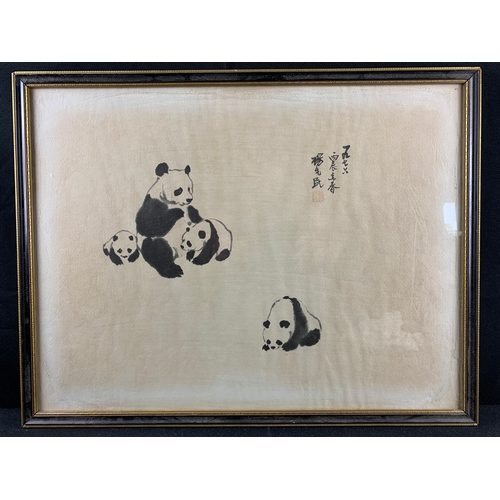 281A - Vintage Chinese Study of Pandas