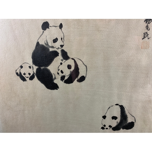 281A - Vintage Chinese Study of Pandas