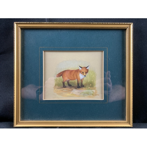 296 - David Andrews Acrylic Study of a Fox