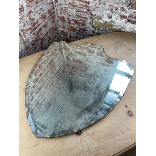 425 - Shield Shape Bevelled Edge Mirror