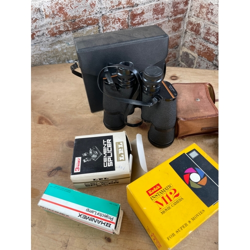 338 - Vintage Camera & Video Equipment Inc. Kodak Brownie Junior, Cannon 8mm A10 8mm Video Recorder With A... 