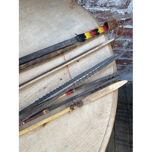 148 - Vintage Tribal Bow & Bamboo Arrows