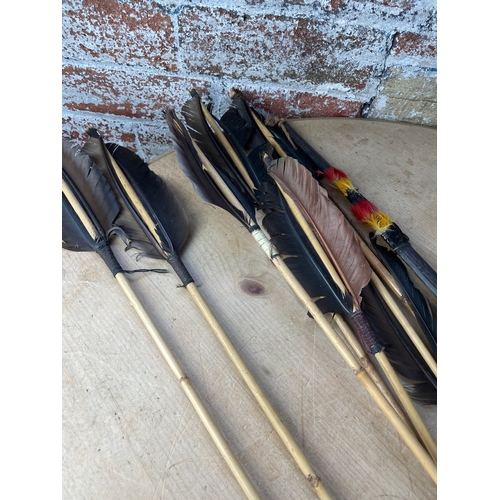 148 - Vintage Tribal Bow & Bamboo Arrows