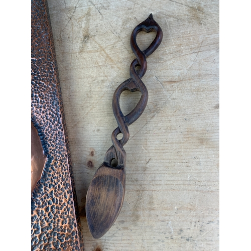 149 - 'Tribal' Copper Relief and Welsh Love Spoon