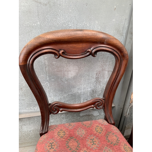 433 - Four Incredibly Good Quality French Balloon Back Chairs