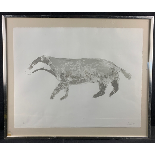 130 - Elisabeth Frink Study of a Badger - 30/70 Artist Signed Print - 76 x 63cm to frame
