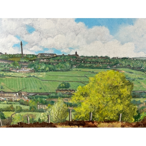 Allan Radcliffe View From Greetland Acrylic Halifax Local Interest