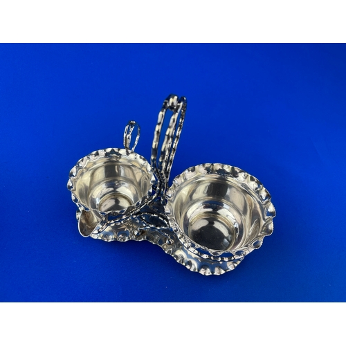 334 - Daniel & Arter Silver Plated Antique Cream & Sugar