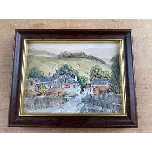 348 - Miniature Watercolour By John Butterfield, Depicting Starbotton Inc. Fox & Hounds Inn