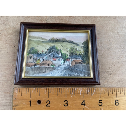 348 - Miniature Watercolour By John Butterfield, Depicting Starbotton Inc. Fox & Hounds Inn